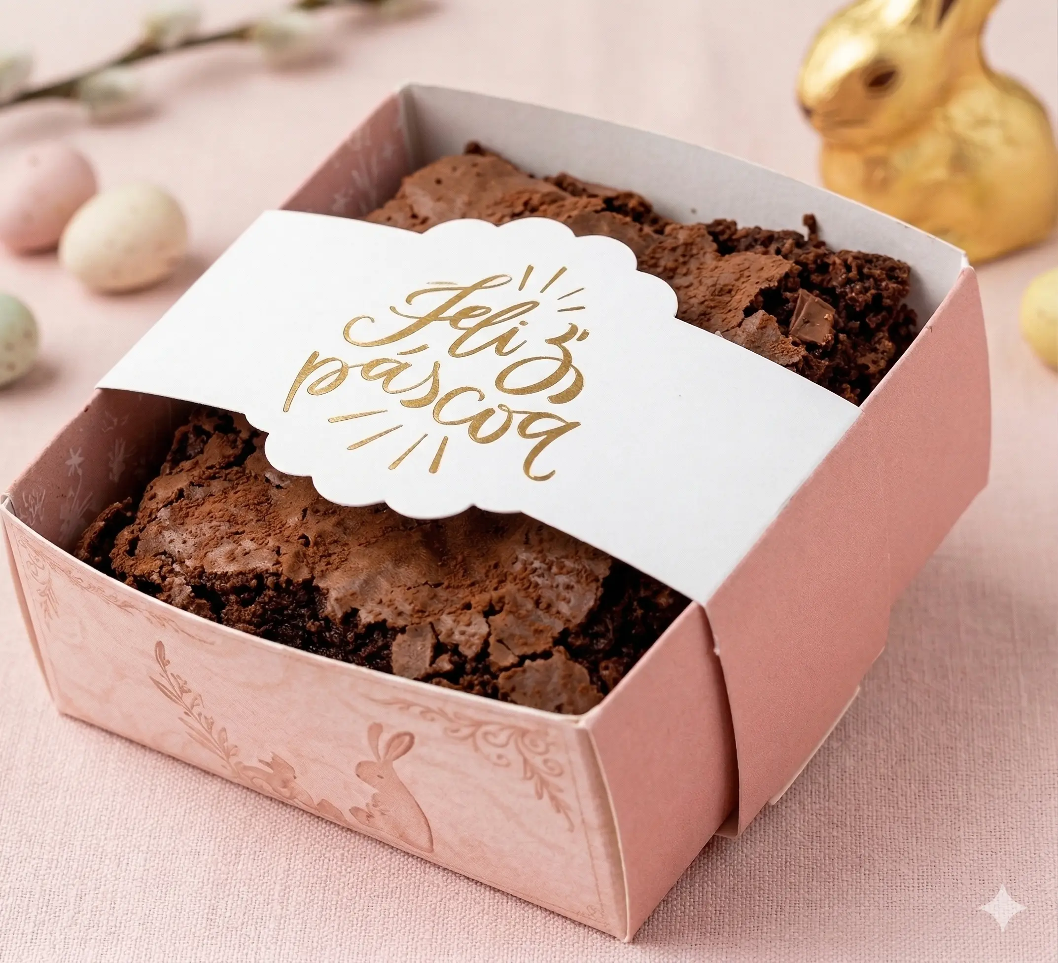 Brownie de páscoa tradicional 5x5 artesanal em Brasília DF